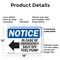 Signmission In Case Of Emergency Shut Off, 18 in W x Rectangle, Plastic OS-2PACK-NS-P-1218-L-13662 - alternate 3